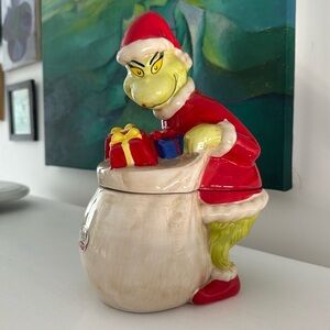 Dr Seuss How the Grinch Stole Christmas Ceramic Cookie Jar